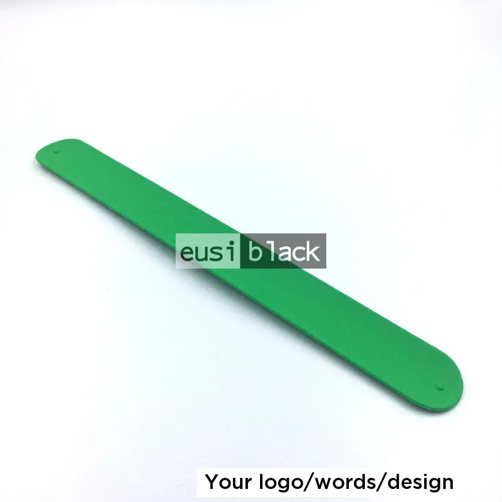Snap slap silicon wristband - Green / Plain
