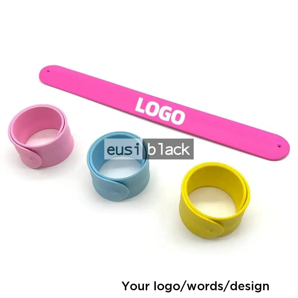 Snap slap wristband Blue / Plain