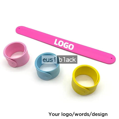 Snap slap wristband Blue / Plain