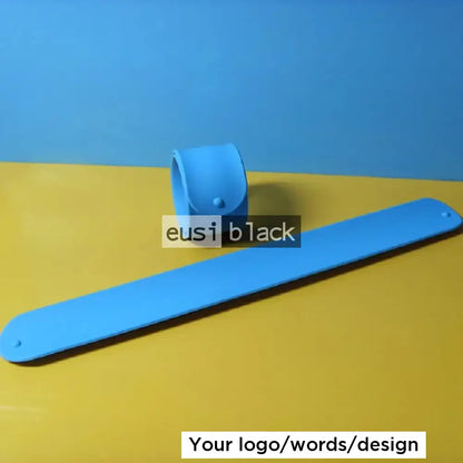 Snap slap silicon wristband - Sky blue / Plain