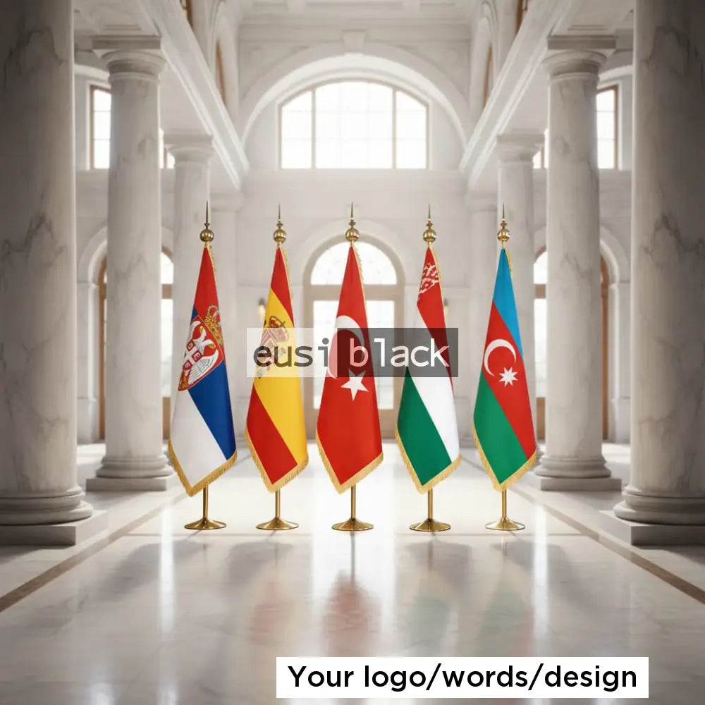 Spear tip ceremonial flag stand - 2.5m