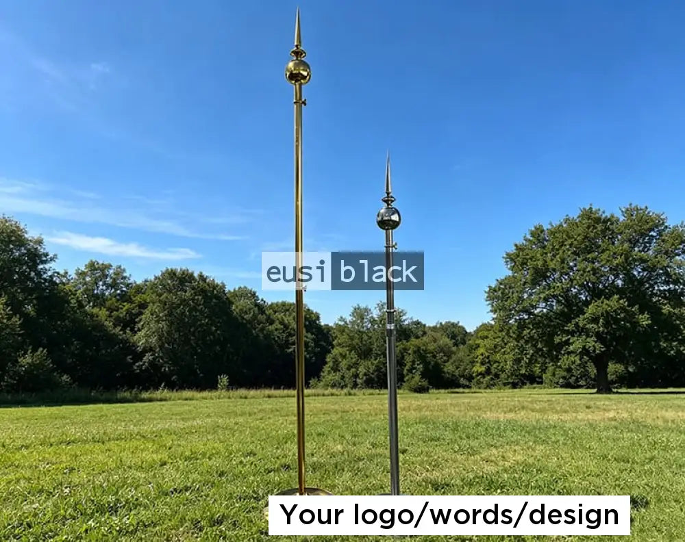 Spear tip ceremonial flag stand - 2.5m