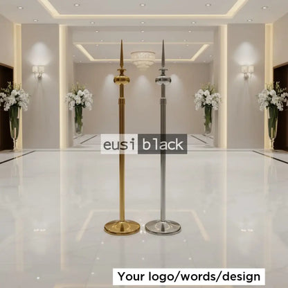 Spear tip ceremonial flag stand - 2.5m - Gold