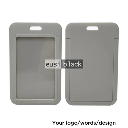 Staff ID name tag pocket | Portrait Grey