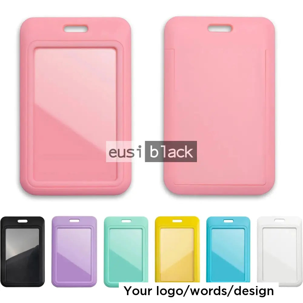 Staff ID name tag pocket | Portrait Pink