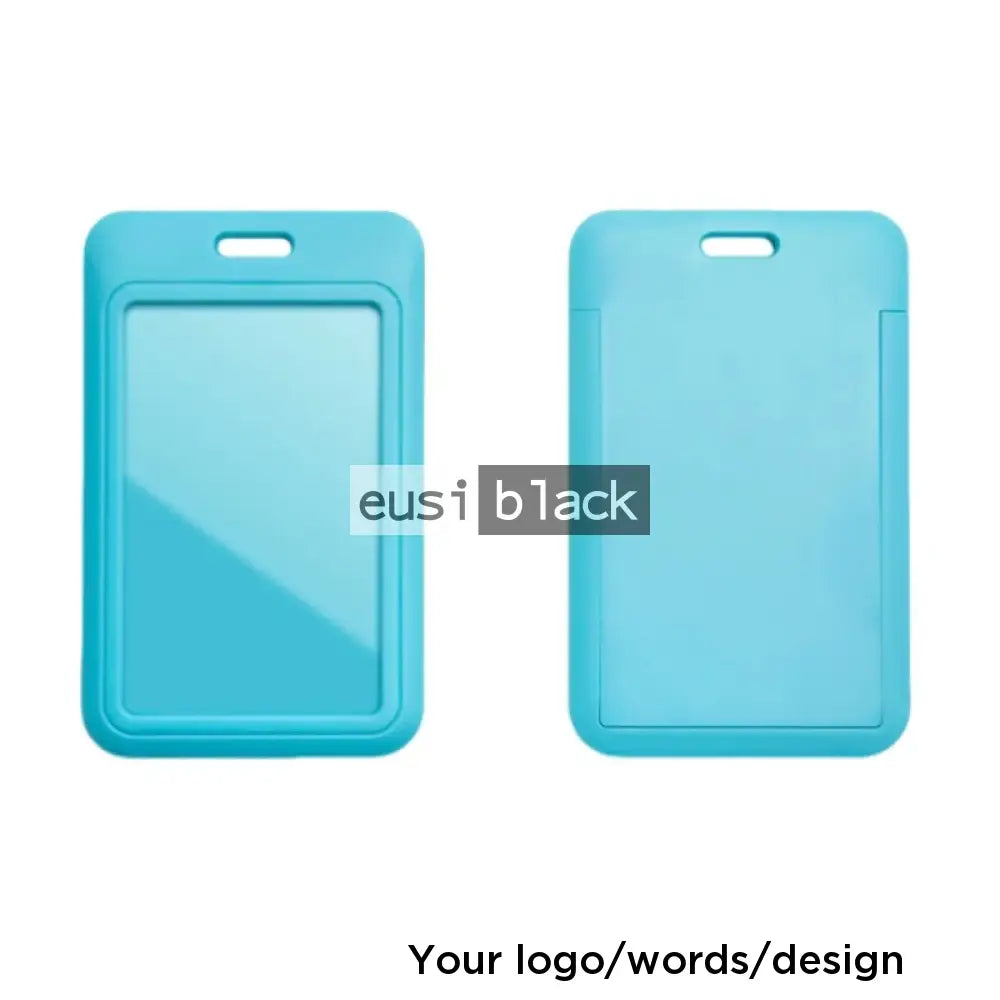 Staff ID name tag pocket | Portrait Sky blue