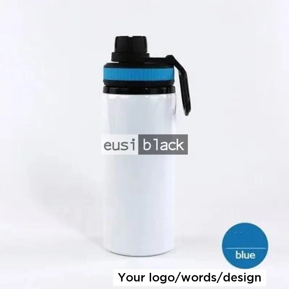 Striped aluminium water bottle | 750ml Blue