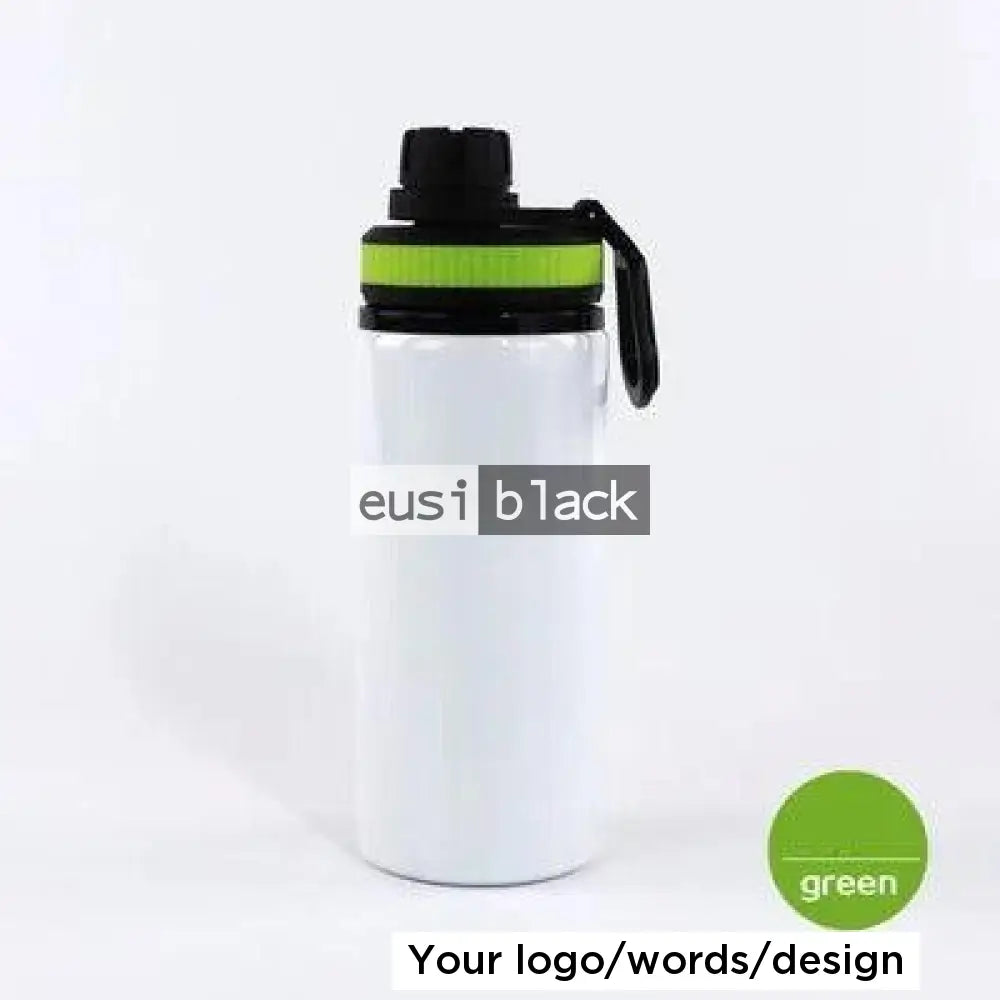 Striped aluminium water bottle | 750ml Green