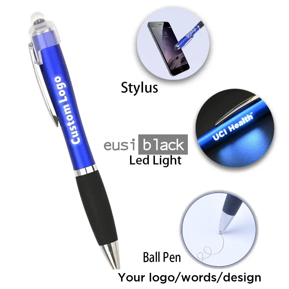 Swollen Led Plastic Pen Blue
