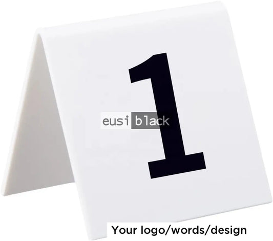 Table number acrylic tent