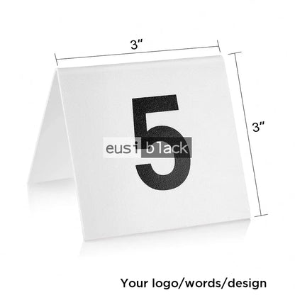 Table number acrylic tent