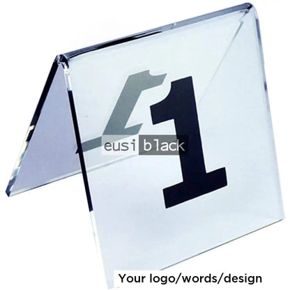 Table number acrylic tent See through