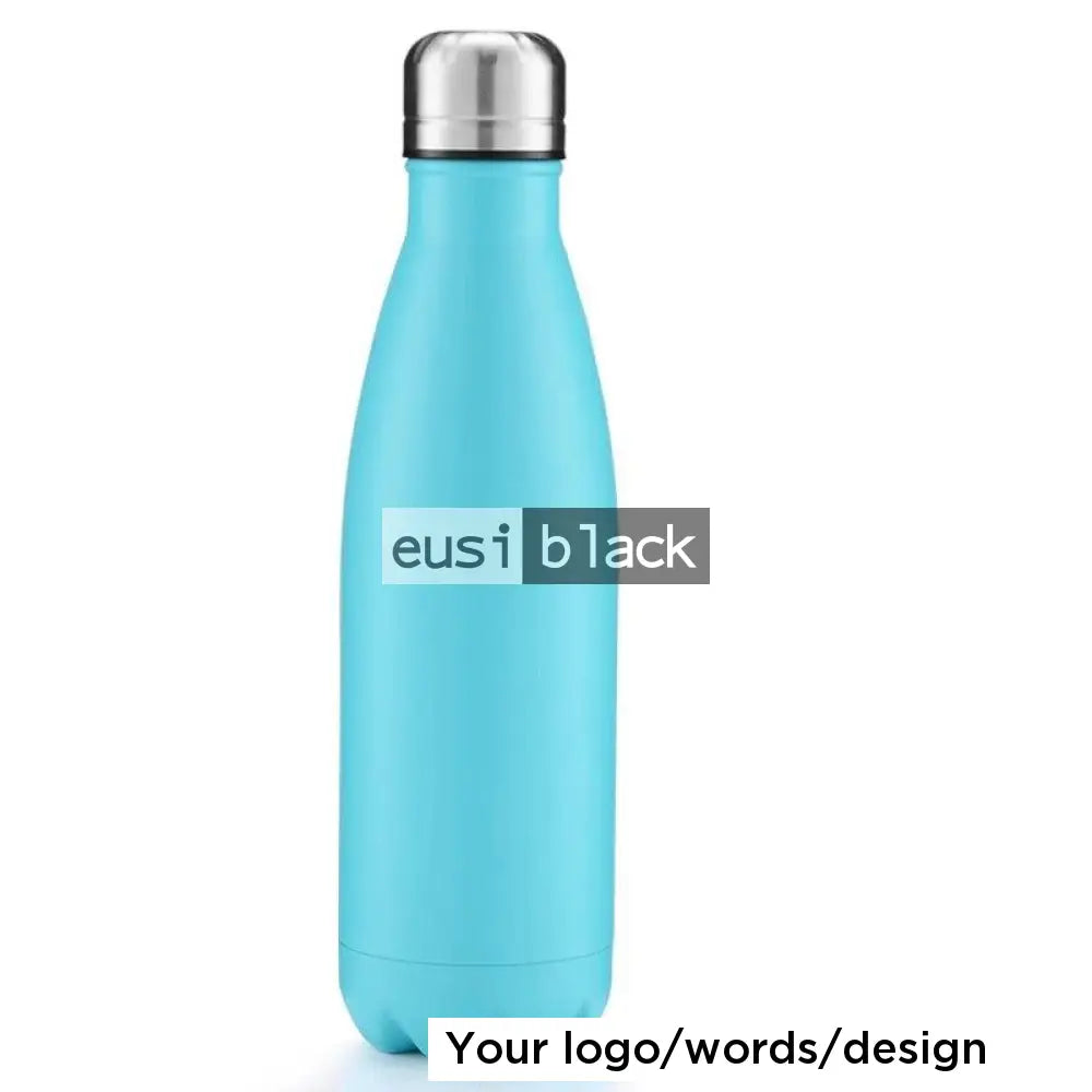 Thermal bottle with silver cap Blue