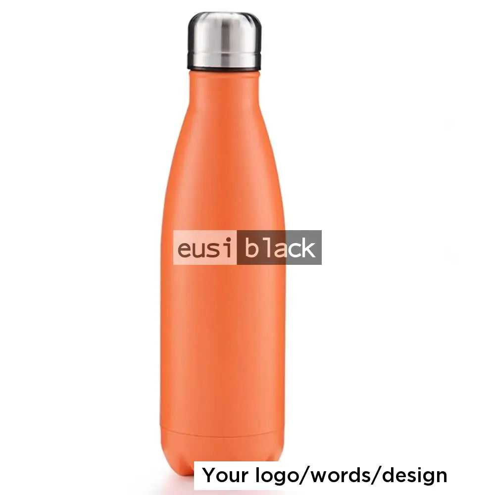 Thermal bottle with silver cap Orange