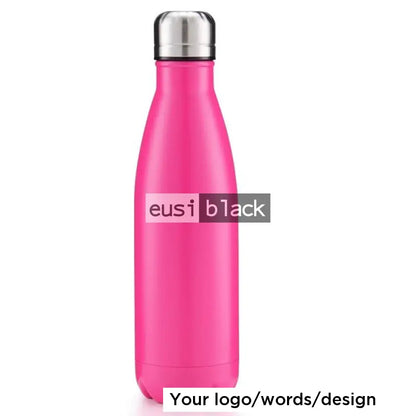 Thermal bottle with silver cap Pink