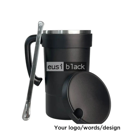 Thermal bottle with stirrer - Black