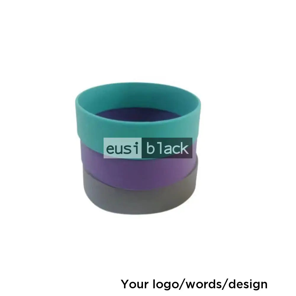 Thick silicon wristband | 2cm Black / Plain