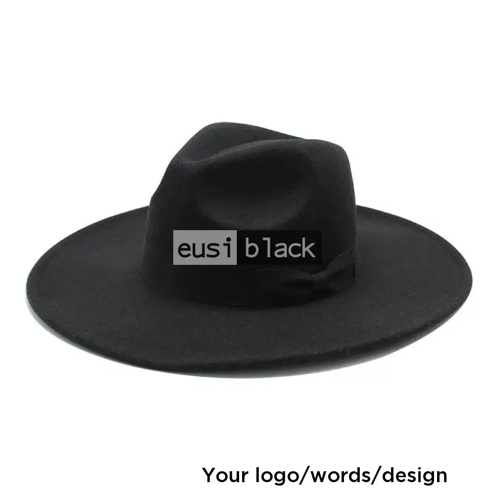 Threaded Godfather Fedora Hat Black / 56