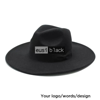 Threaded Godfather Fedora Hat Black / 56