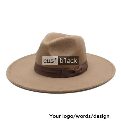 Threaded Godfather Fedora Hat Light Brown / 56