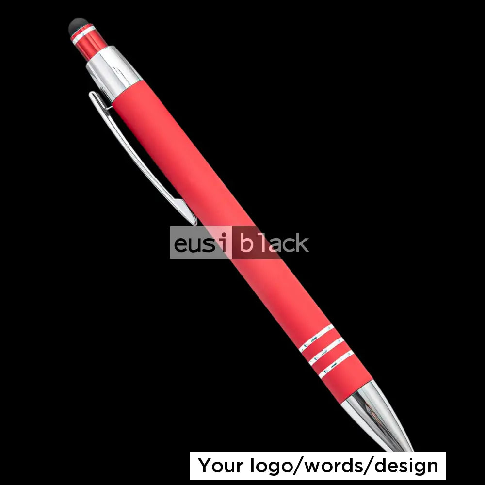 Three stripe metallic stylus pen - Red