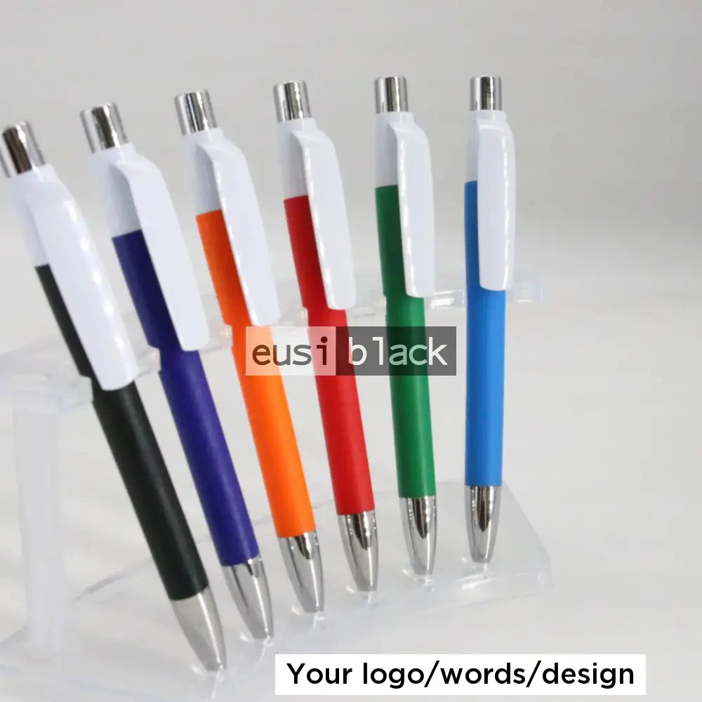 Three tone plastic click pen - Black