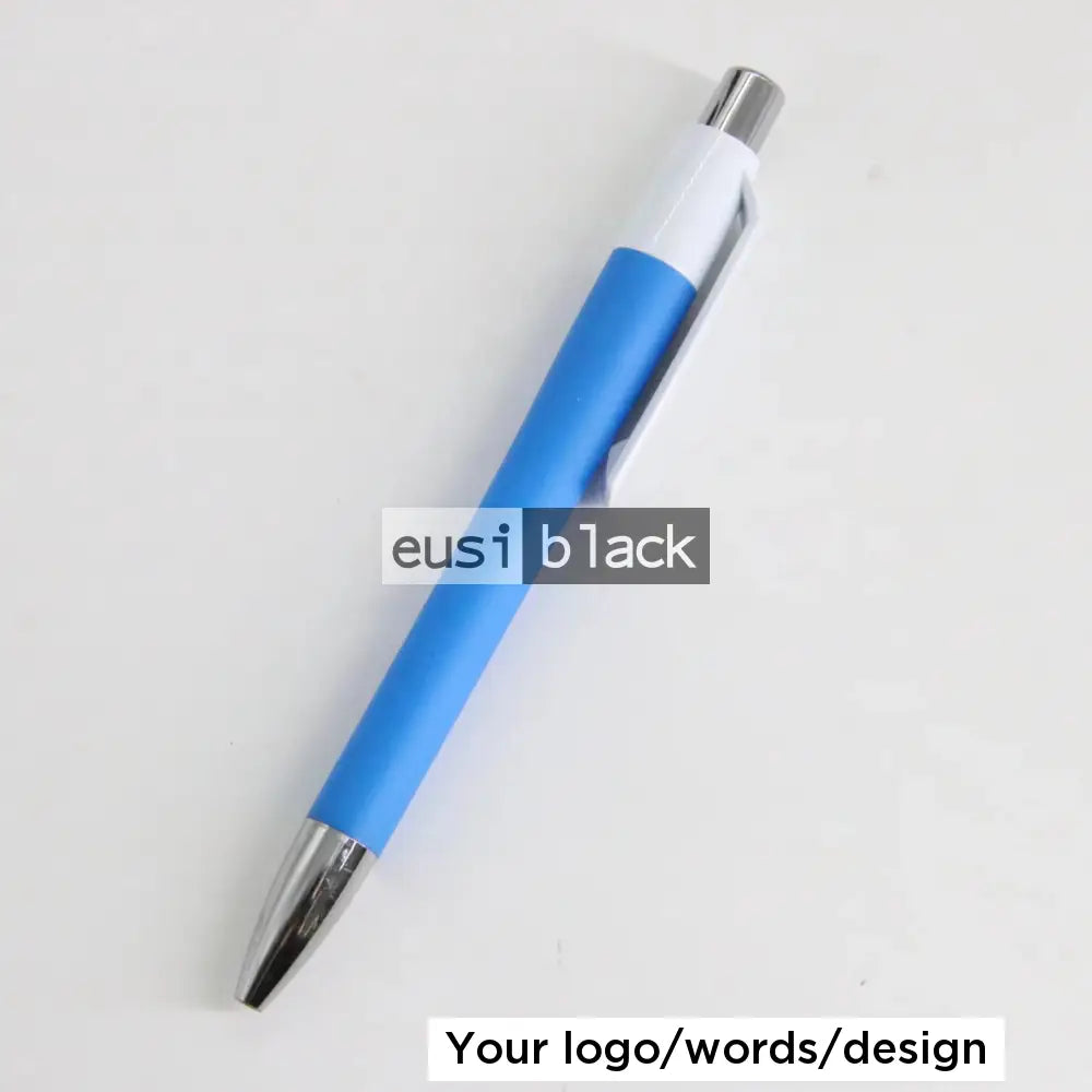 Three tone plastic click pen - Blue
