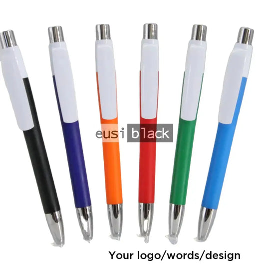 Three tone plastic click pen - Green