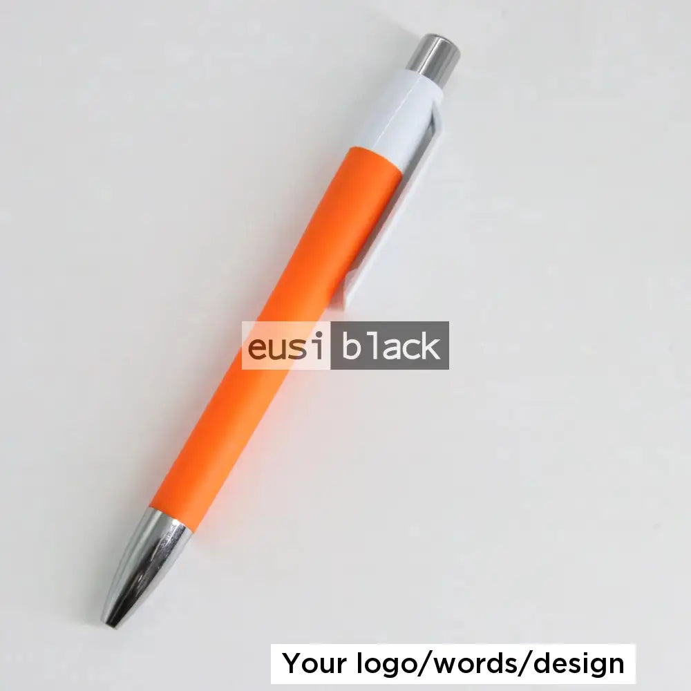 Three tone plastic click pen - Orange