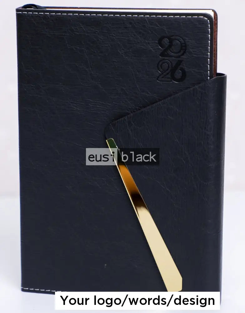 Tilted flap 2026 diary - Black / A5