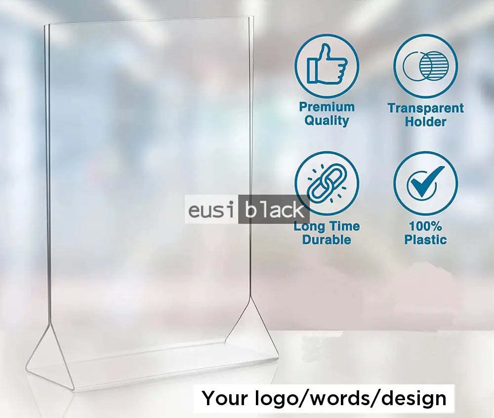 Top load triangle base acrylic sign holder