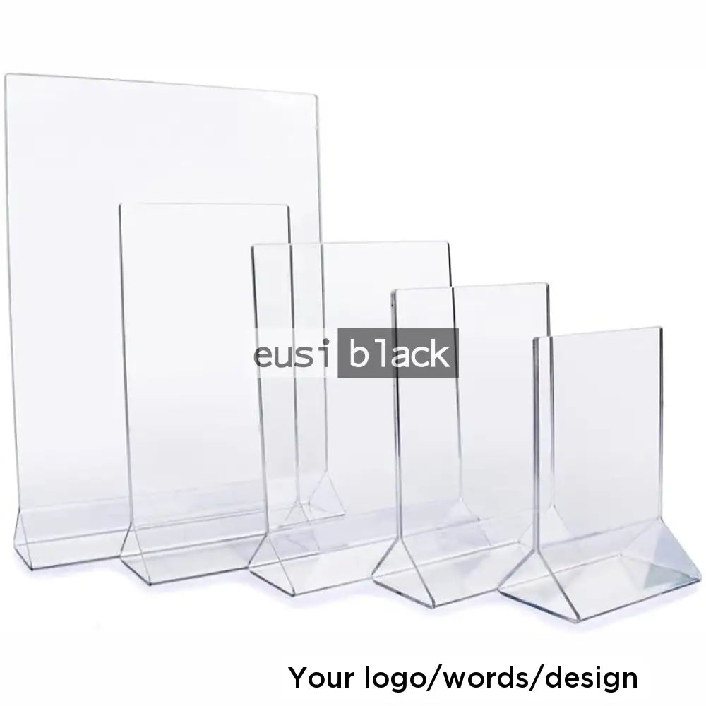 Top load triangle base acrylic sign holder