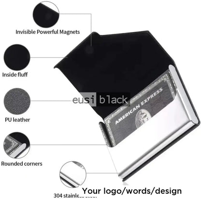 Triangulated corner business card holder