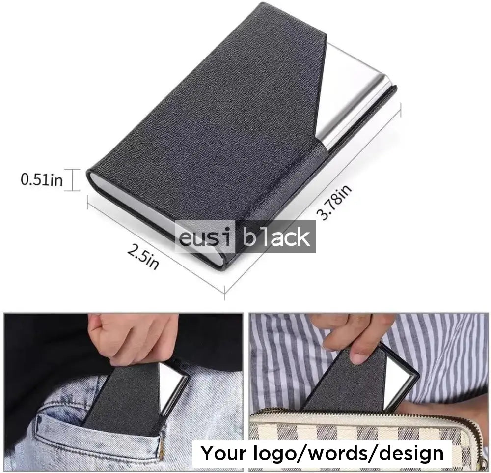 Triangulated corner business card holder