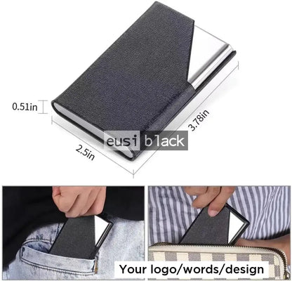 Triangulated corner business card holder