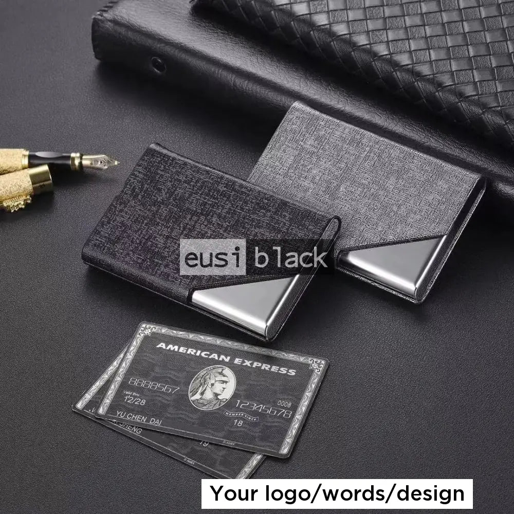 Triangulated corner business card holder