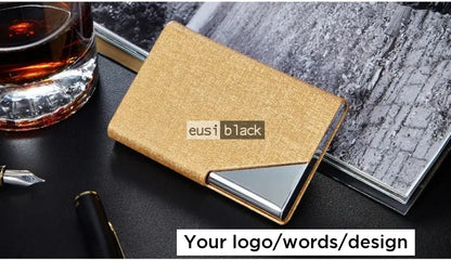 Triangulated corner business card holder Gold