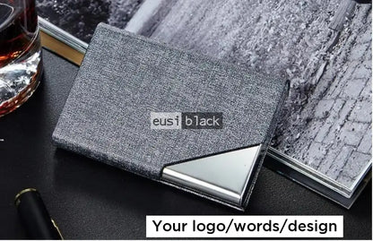 Triangulated corner business card holder Grey