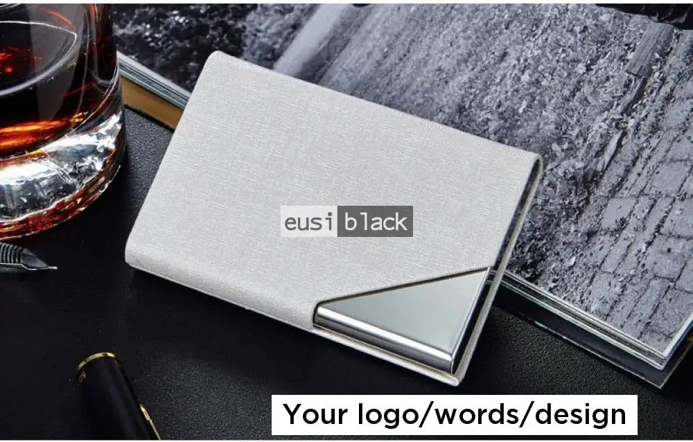 Triangulated corner business card holder White