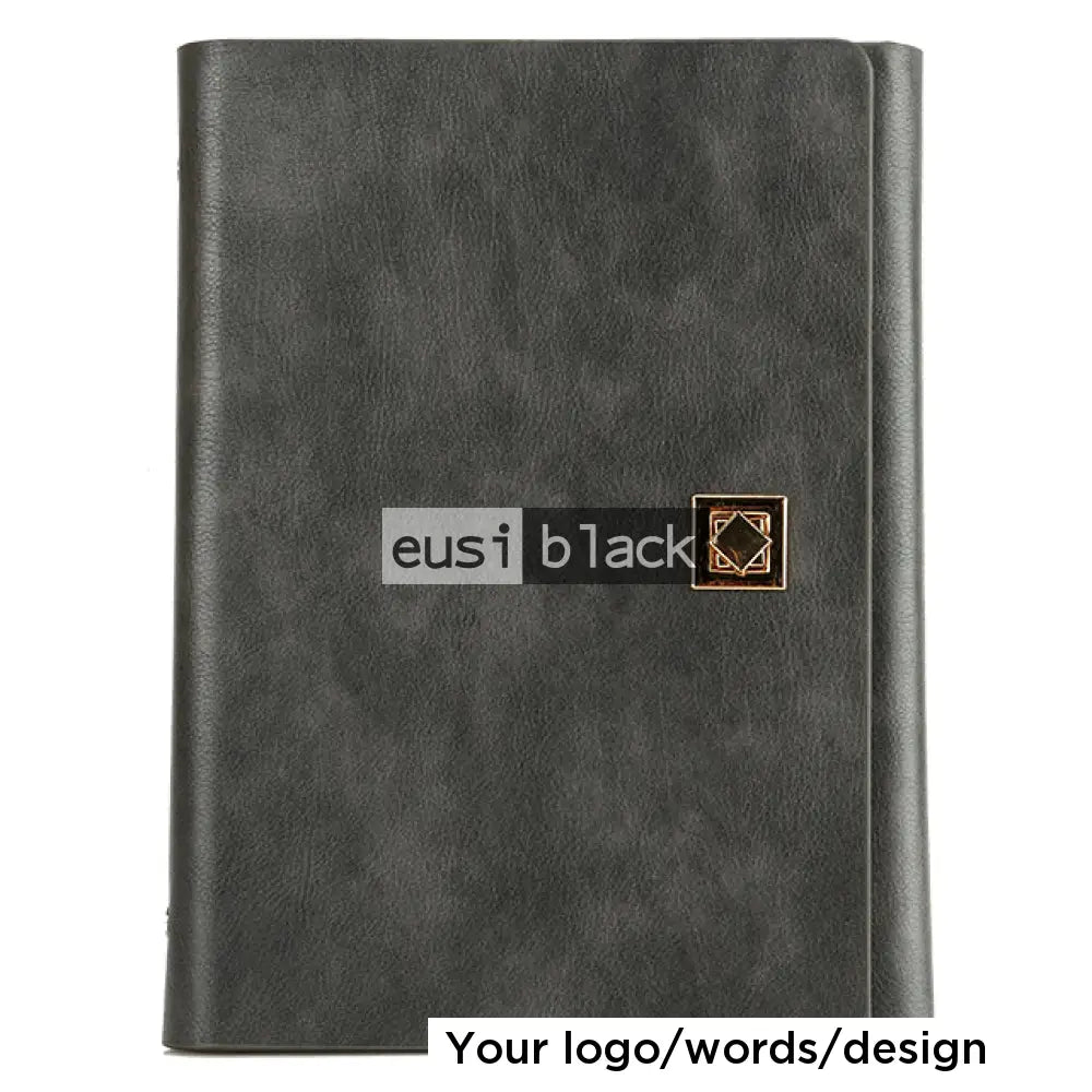 Twist to lock notebook - B5 - Black