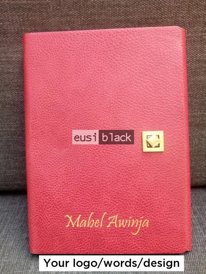 Twist to lock notebook - B5 - Red
