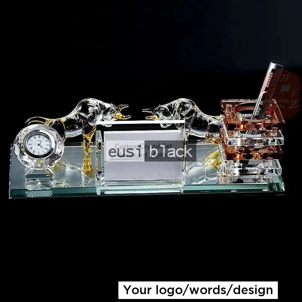 Two bulls desk organizer