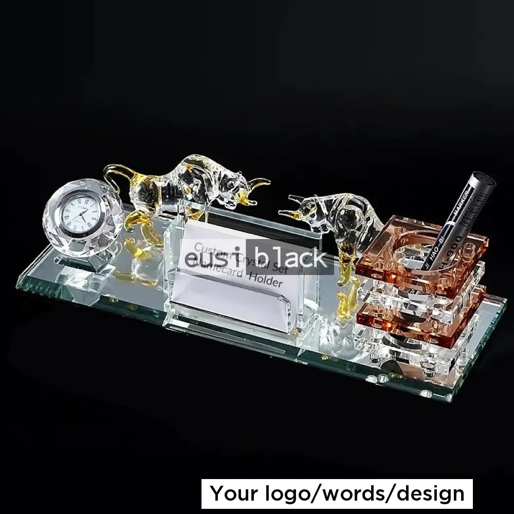 Two bulls desk organizer