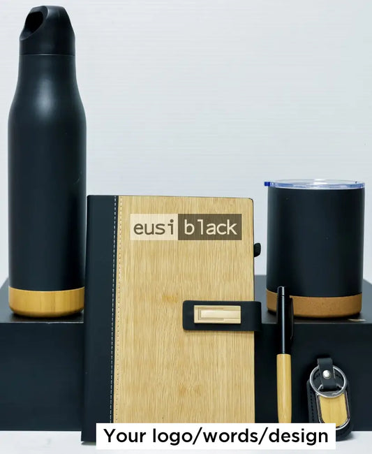 Two drinkware hamper set - Black