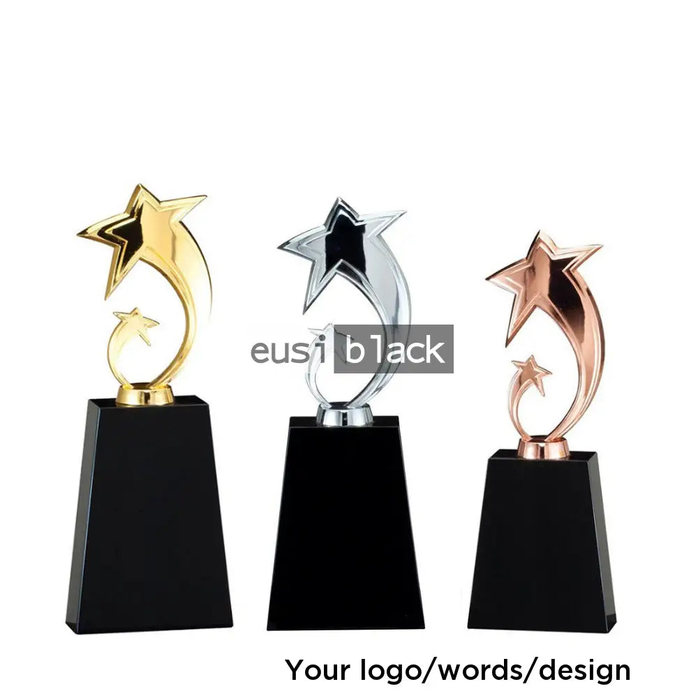 Two elongated stars trophy award - 32cm
