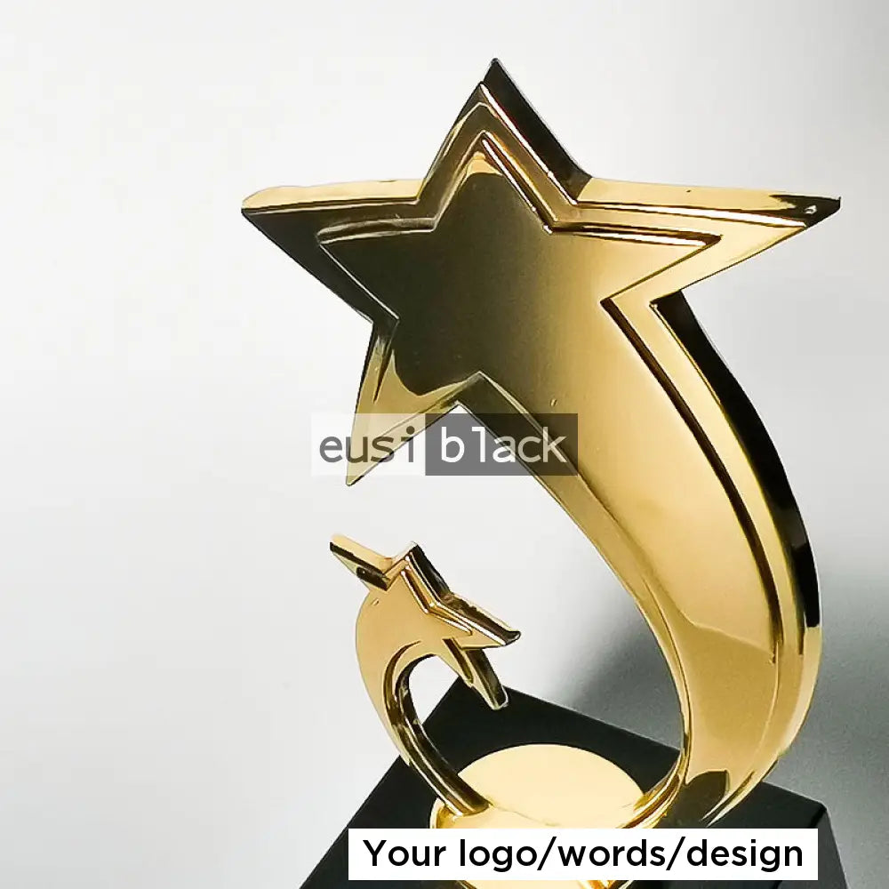 Two elongated stars trophy award - 32cm