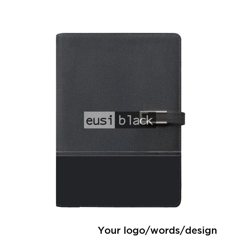 Two leather fabric B5 notebook - Black