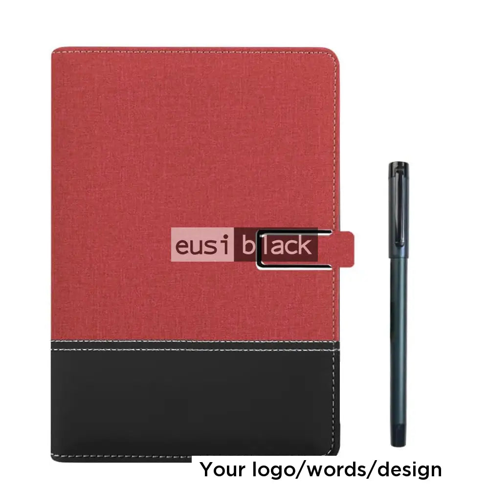 Two leather fabric B5 notebook - Red