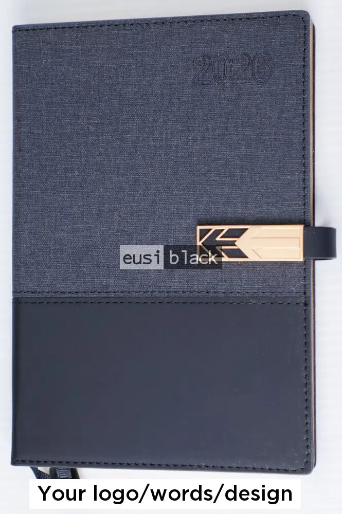 Two shaded 2026 diary - Black / A5