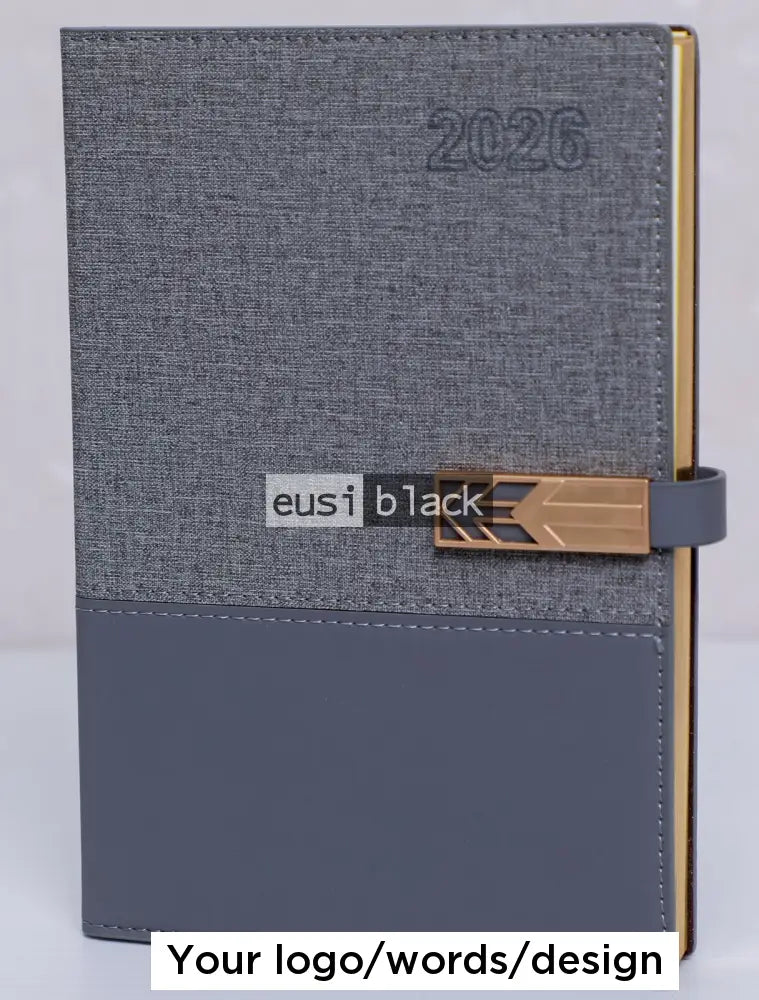 Two shaded 2026 diary - Grey / A5